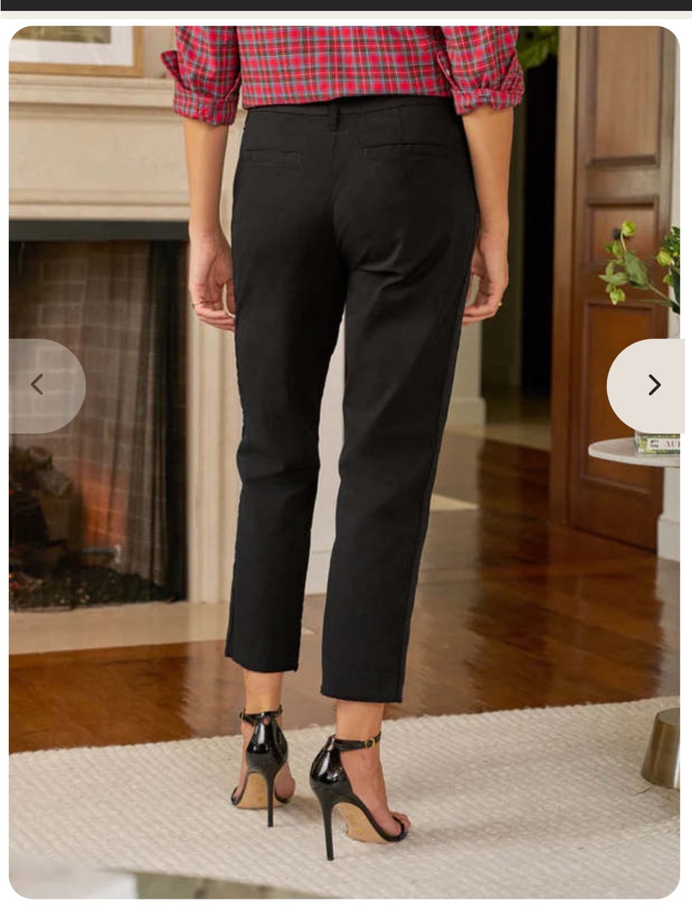 Frank & Eileen Wicklow Italian Cotton Chino Pants Black Size 6 Raw Hem - Picture 3 of 15